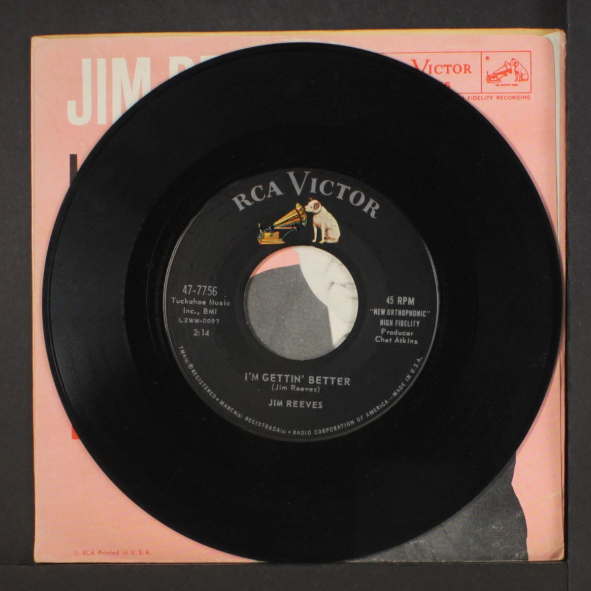 i'm gettin' better / i know one by JIM REEVES