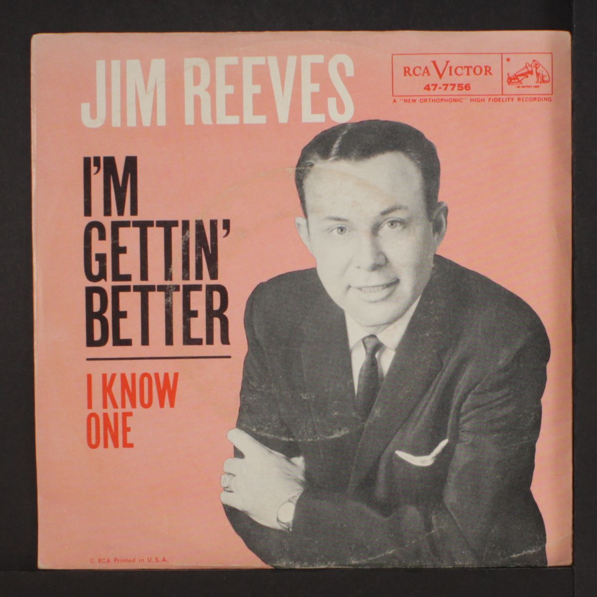 i'm gettin' better / i know one by JIM REEVES