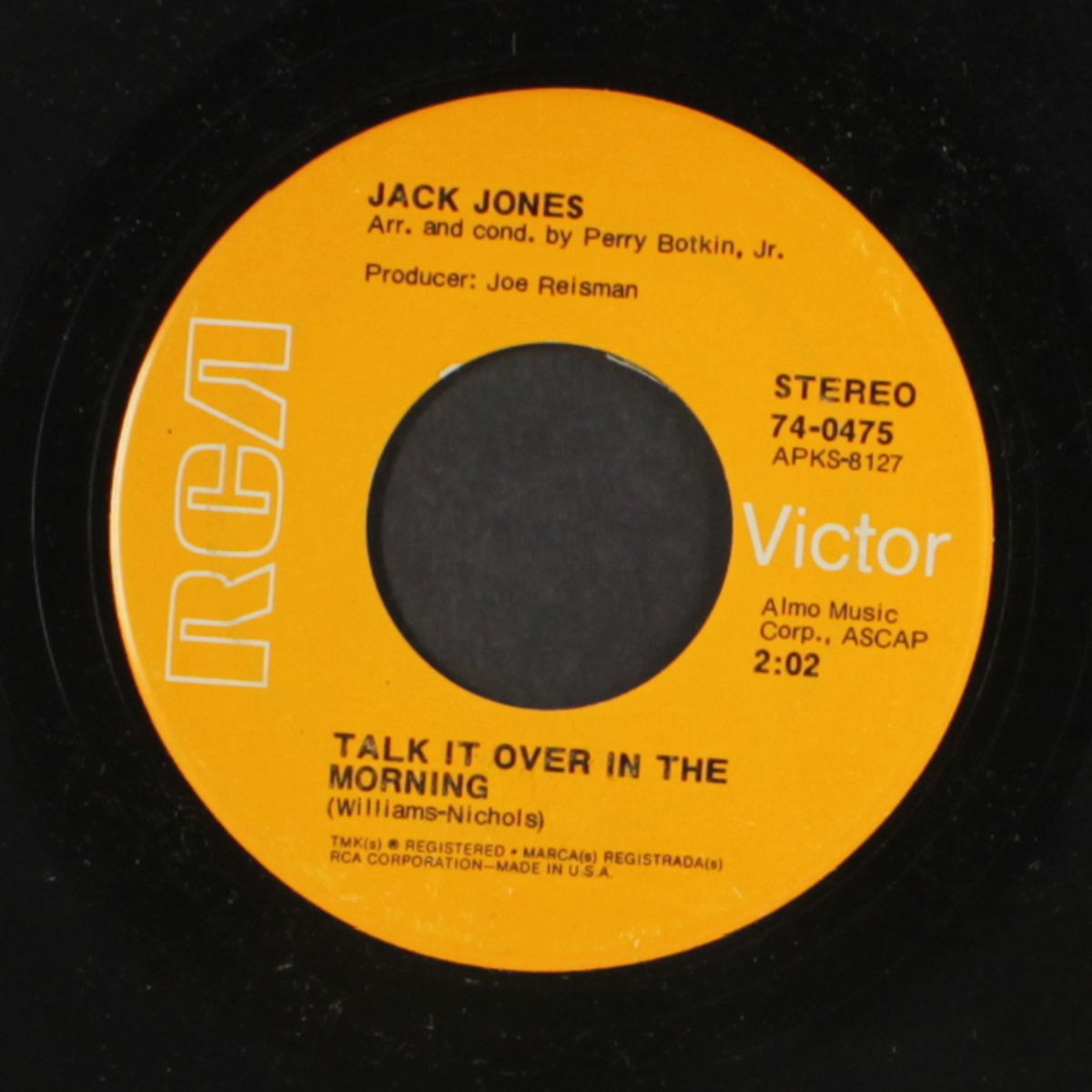 let me be the one / talk it over in the morning by JACK JONES