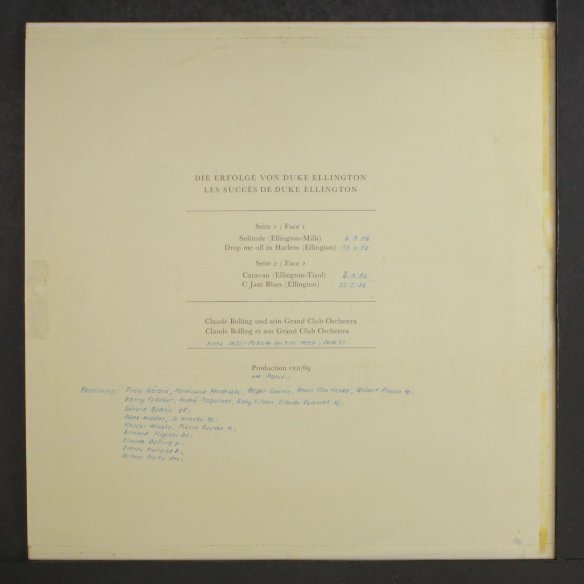 les succes de duke ellington by CLAUDE BOLLING