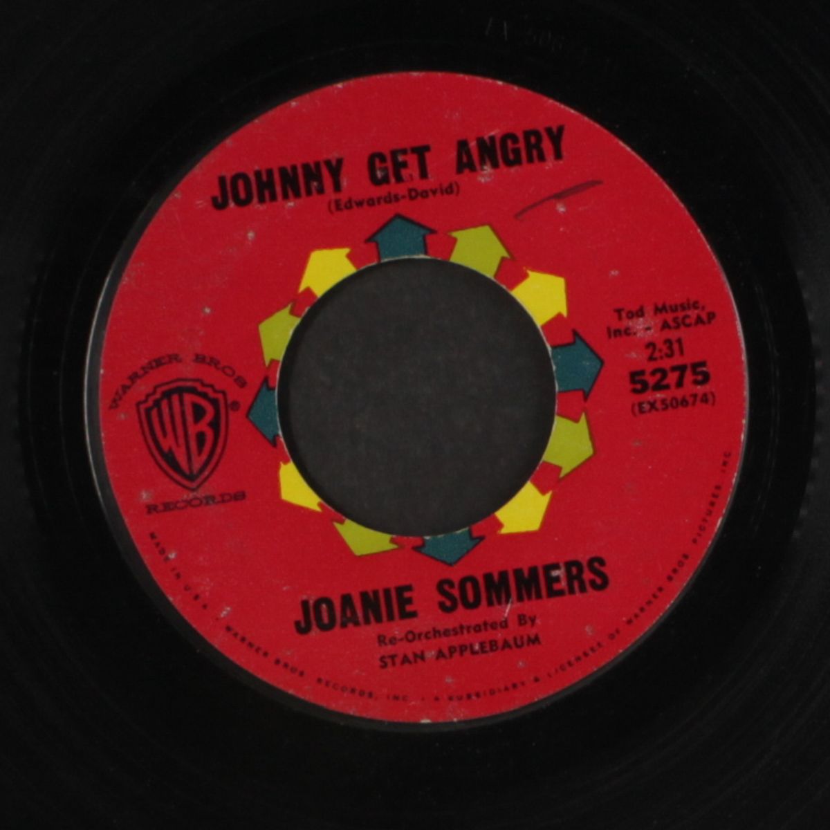 johnny get angry / a summer place by JOANIE SOMMERS