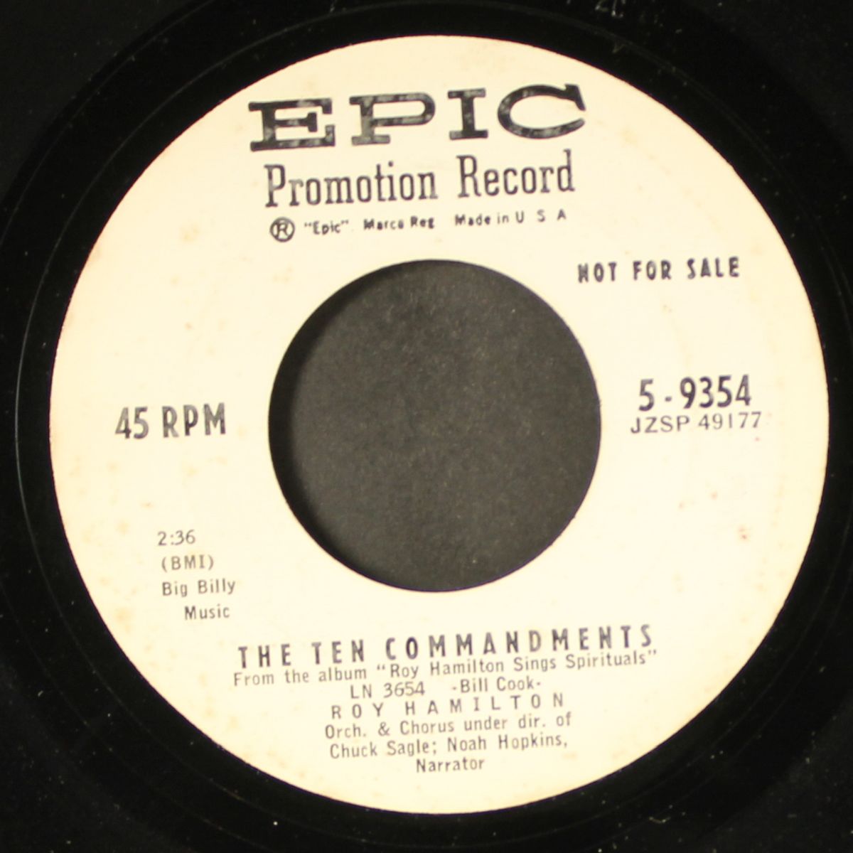 the ten commandments / down by the riverside by ROY HAMILTON