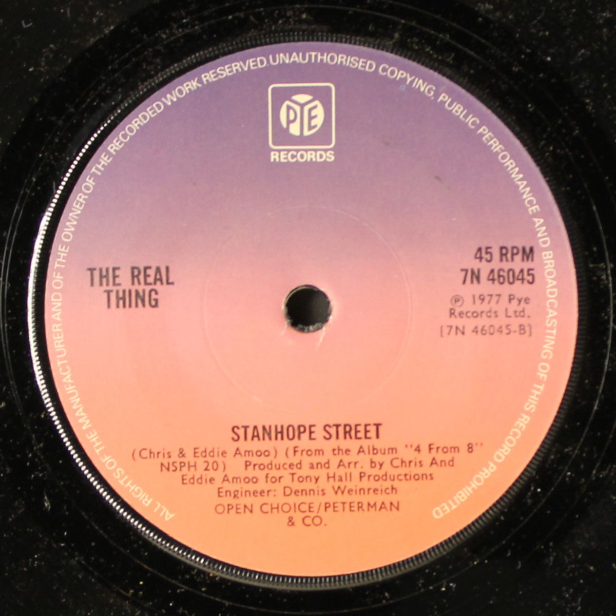 whenever you want my love / stanhope street by REAL THING