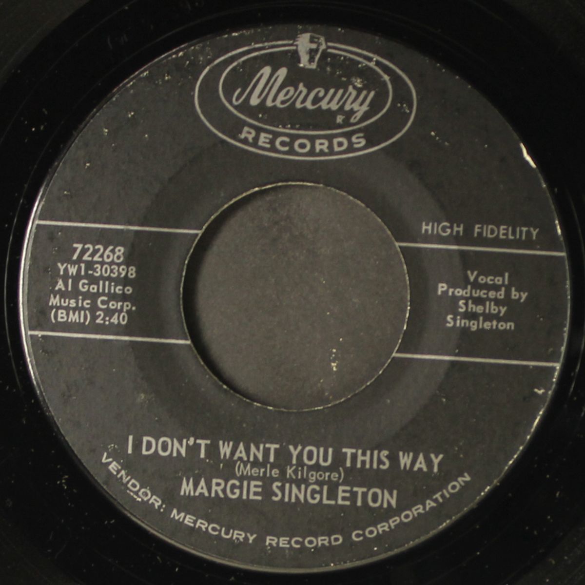 forget me not / i don't want you this way by MARGIE SINGLETON