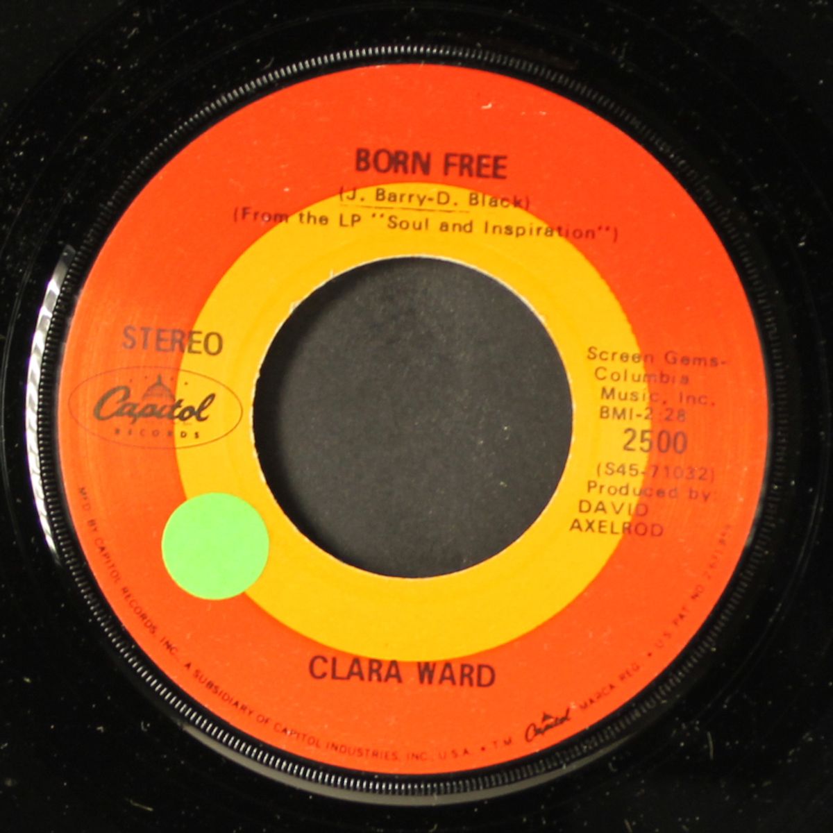somewhere / born free by CLARA WARD