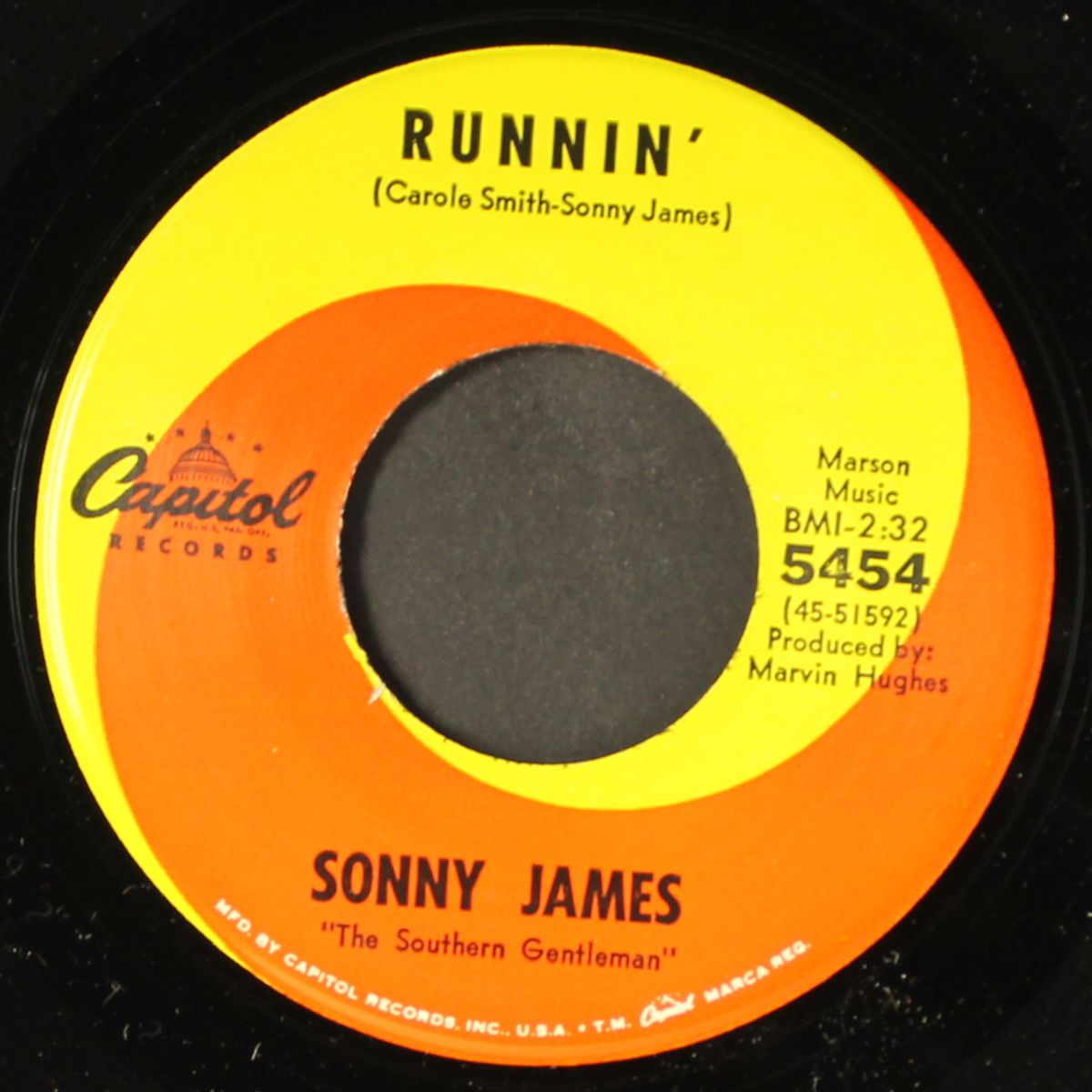 behind the tear / runnin' by SONNY JAMES