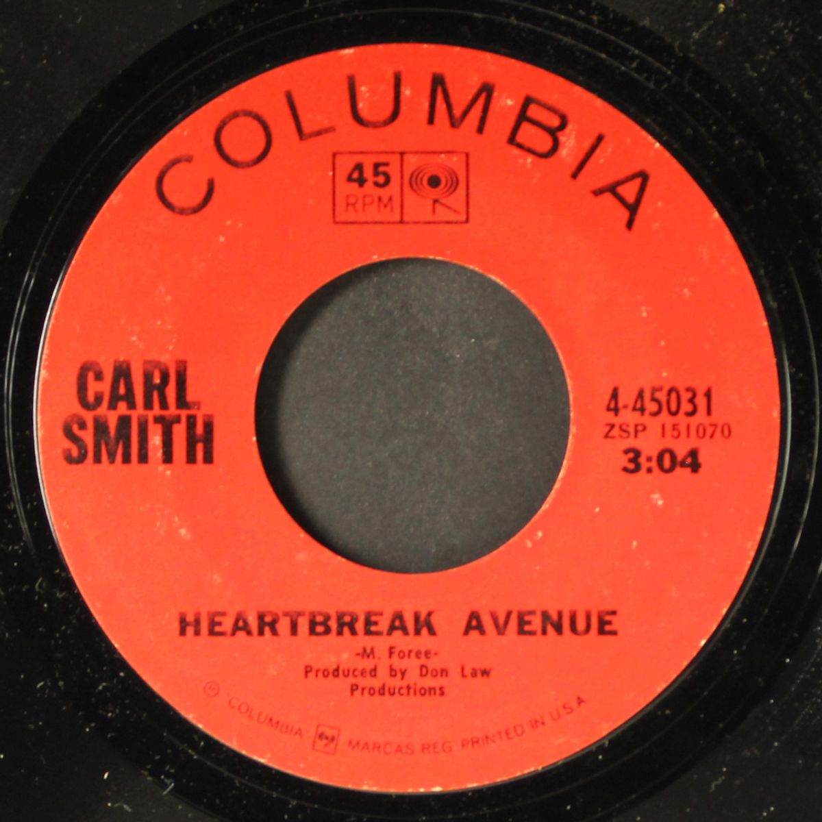 heartbreak avenue / it's nice to see you once again by CARL SMITH