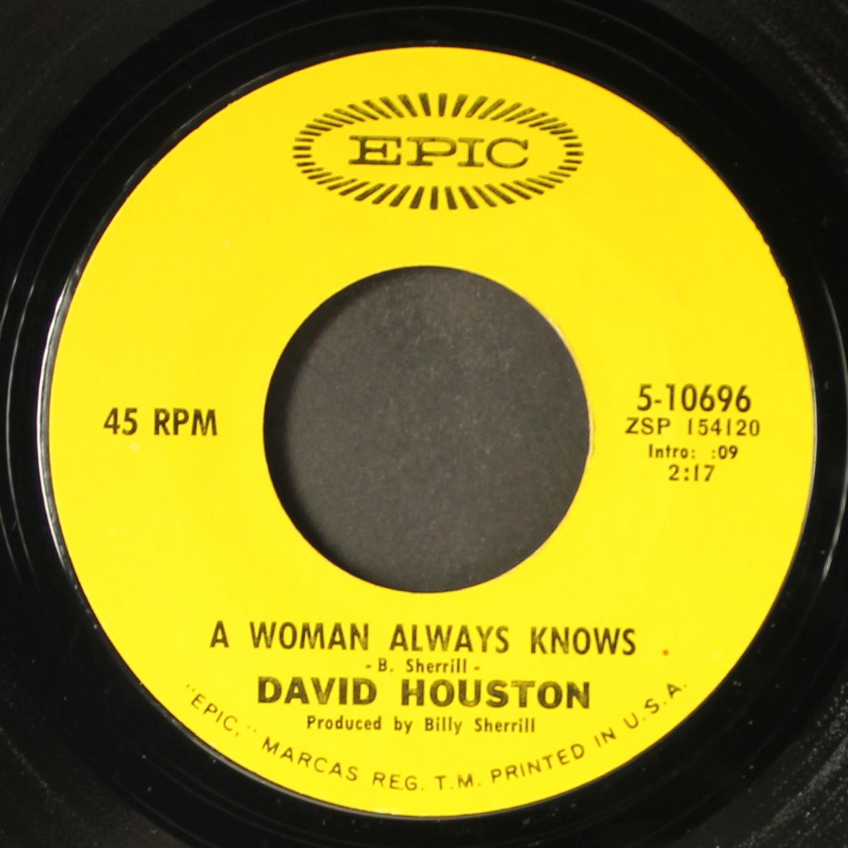 a woman always knows / the rest of my life by DAVID HOUSTON