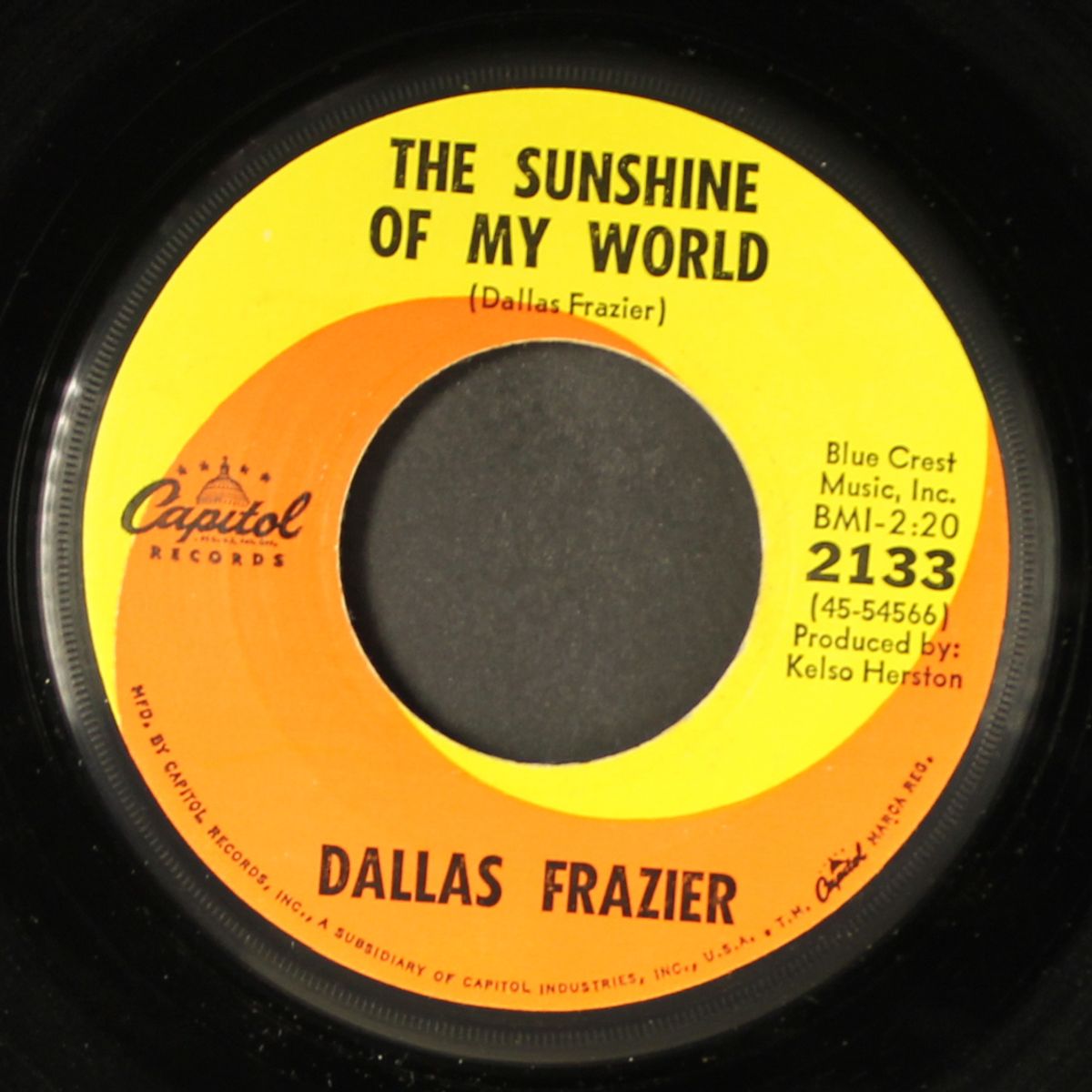 lonelier and more in love / the sunshine of my world by DALLAS FRAZIER