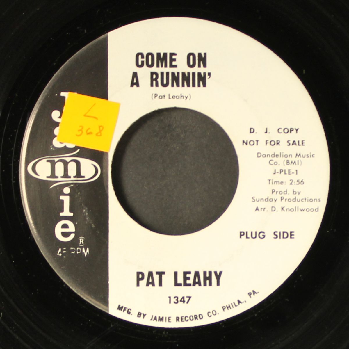 come on a runnin' / on parting by PAT LEAHY
