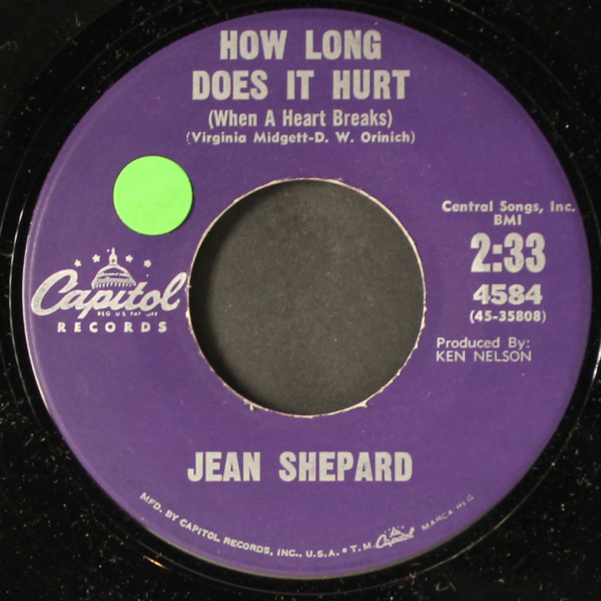 if you were losing him to me / how long does it hurt by JEAN SHEPARD