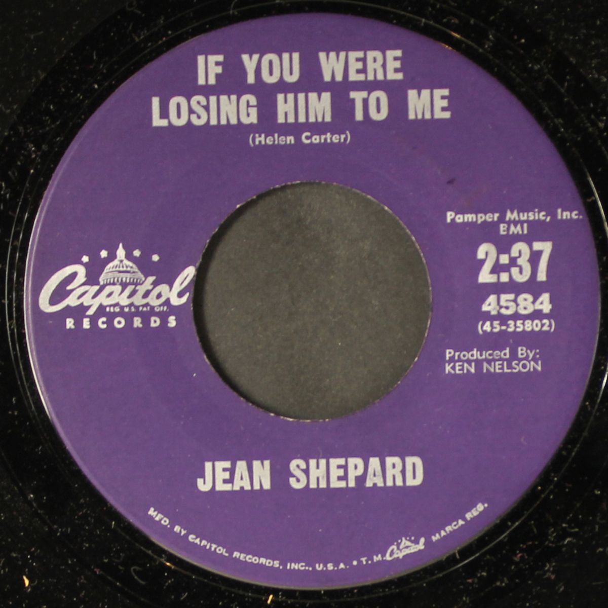 if you were losing him to me / how long does it hurt by JEAN SHEPARD