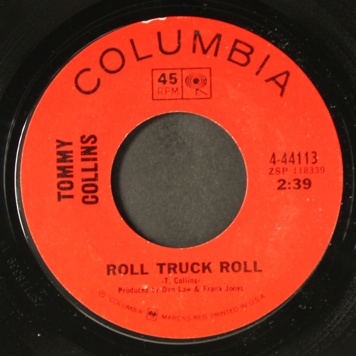 wine, take me away / roll truck roll by TOMMY COLLINS