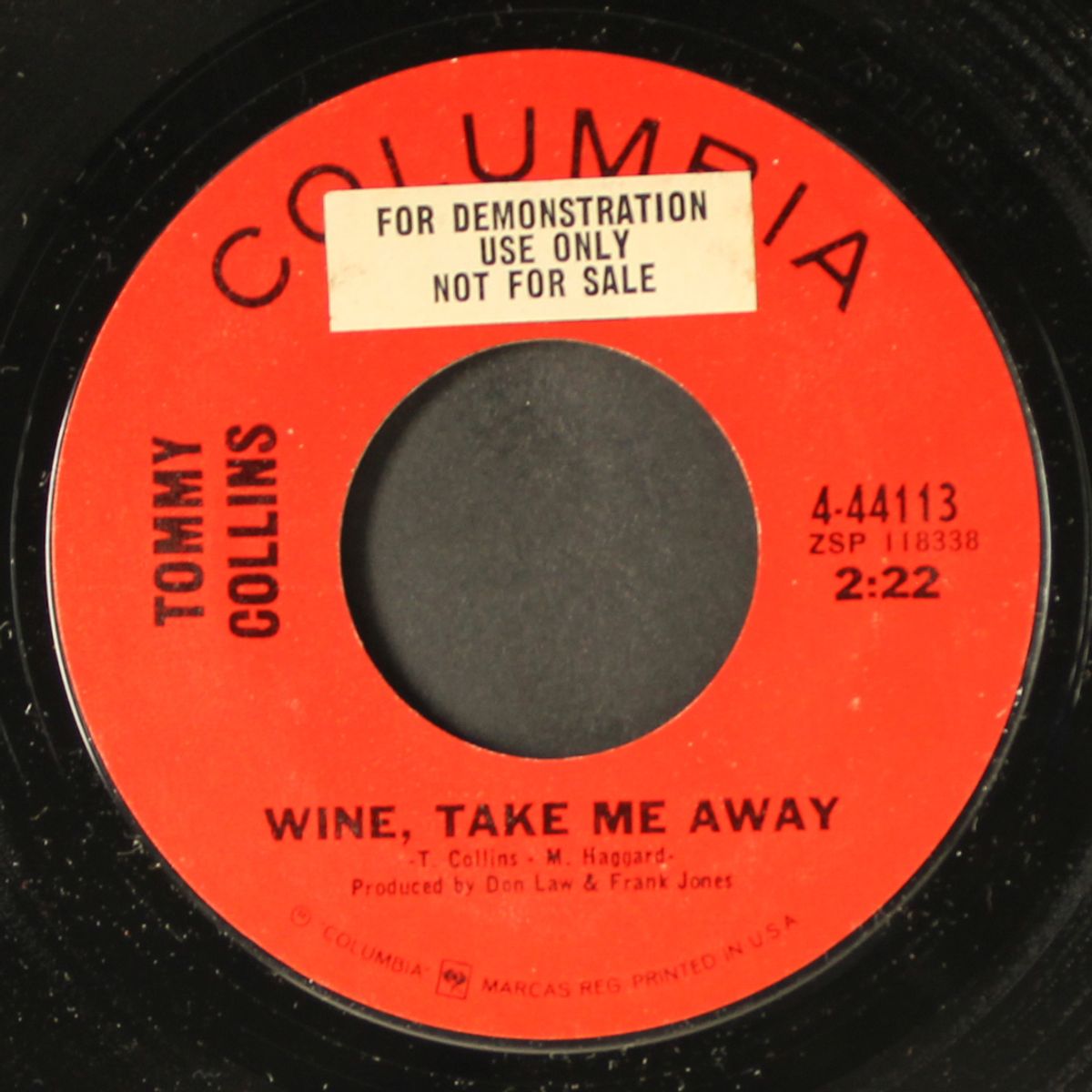 wine, take me away / roll truck roll by TOMMY COLLINS