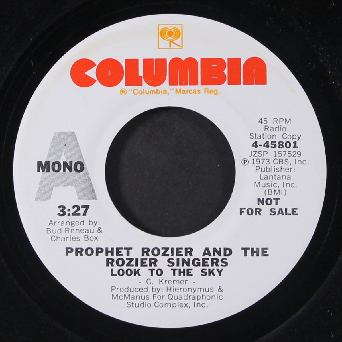 look to the sky / thank heaven for you by PROPHET ROZIER & ROZIER SINGERS