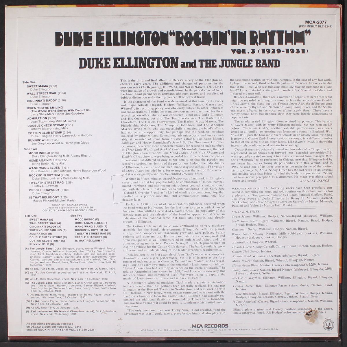 rockin' in rhythm, vol. 3 1929-1931 by DUKE ELLINGTON