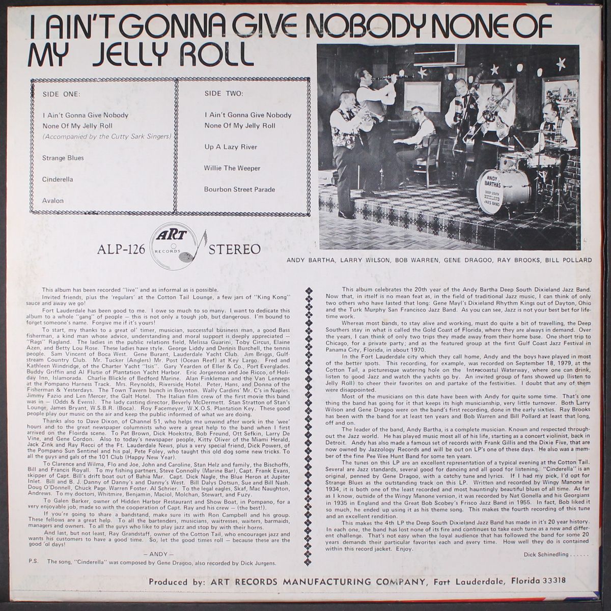 ain't gonna give nobody none of my jelly roll by ANDY BARTHA