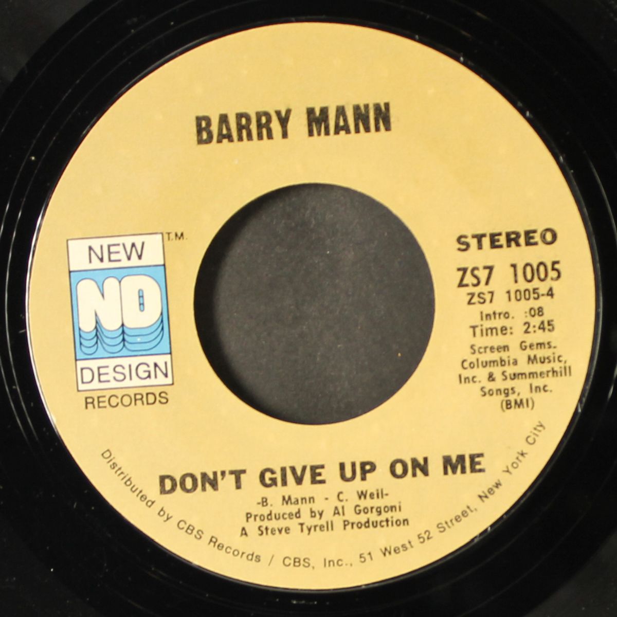 when you get right down to it / don't give up on me by BARRY MANN