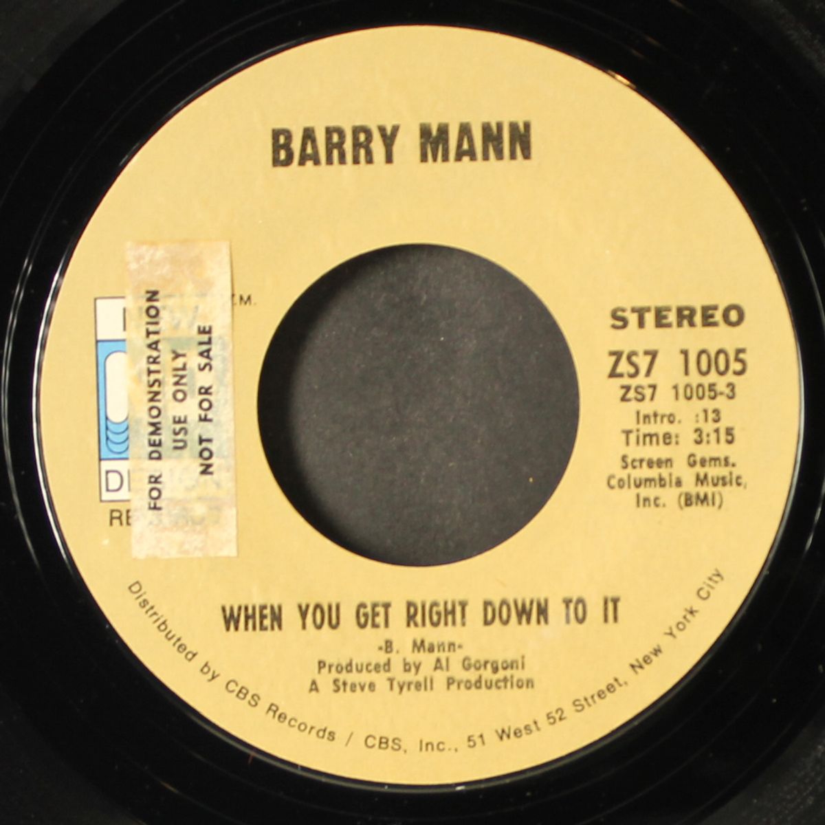 when you get right down to it / don't give up on me by BARRY MANN