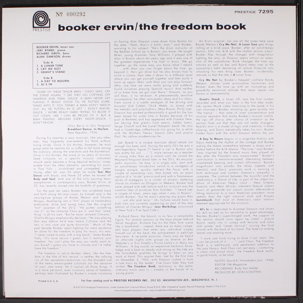 the freedom book by BOOKER ERVIN