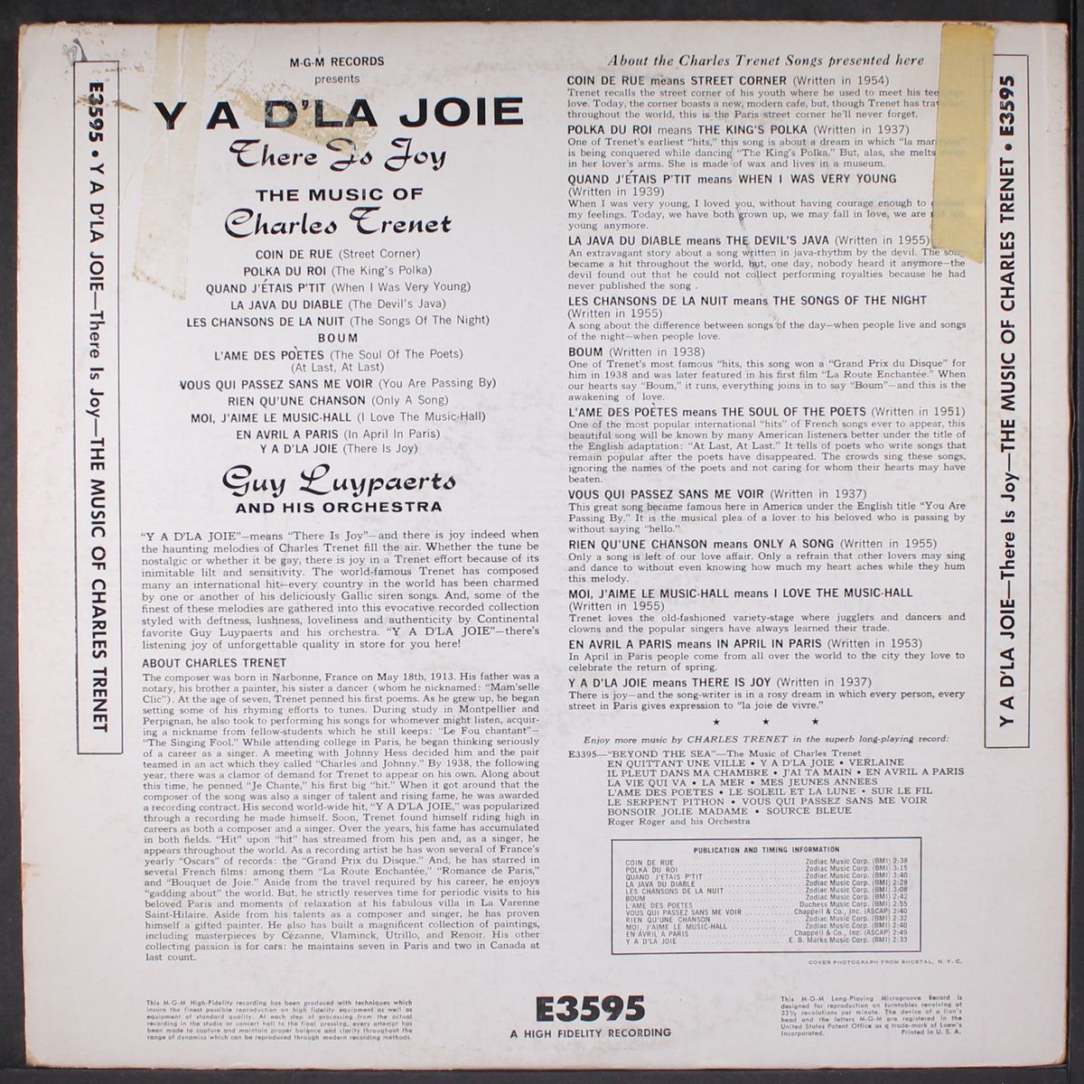 y'a d'la joie by GUY LUYPAERTS