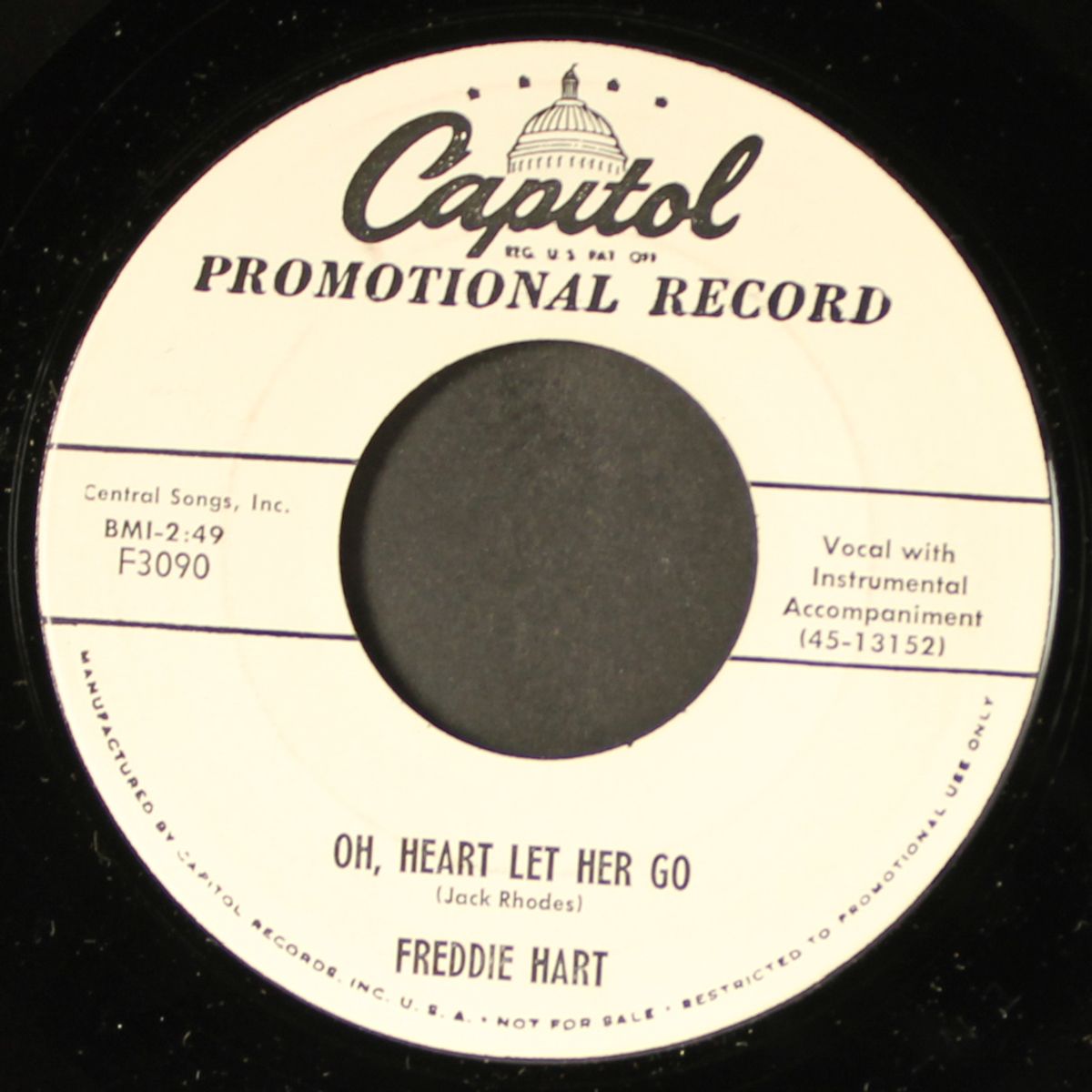 miss lonely heart / oh, heart let her go by FREDDIE HART