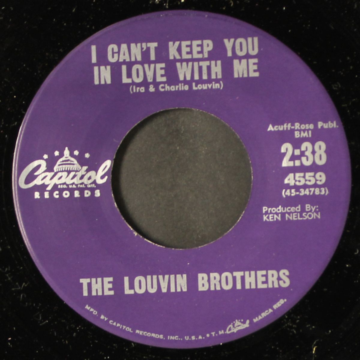 ain't gonna work tomorrow / i can't keep you in love with me by LOUVIN BROTHERS