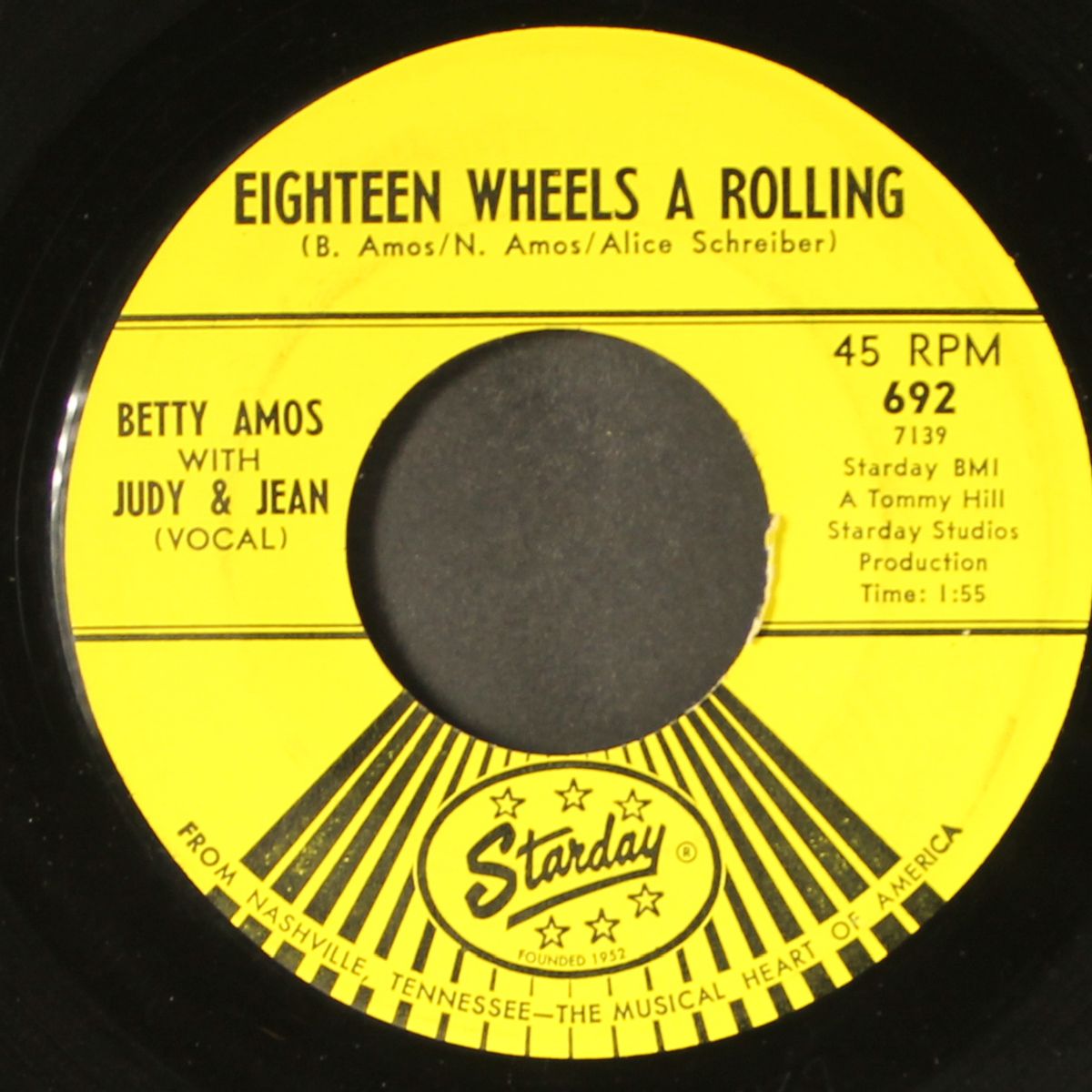 more than your money / eighteen wheels a rolling by BETTY AMOS & JUDY & JEAN