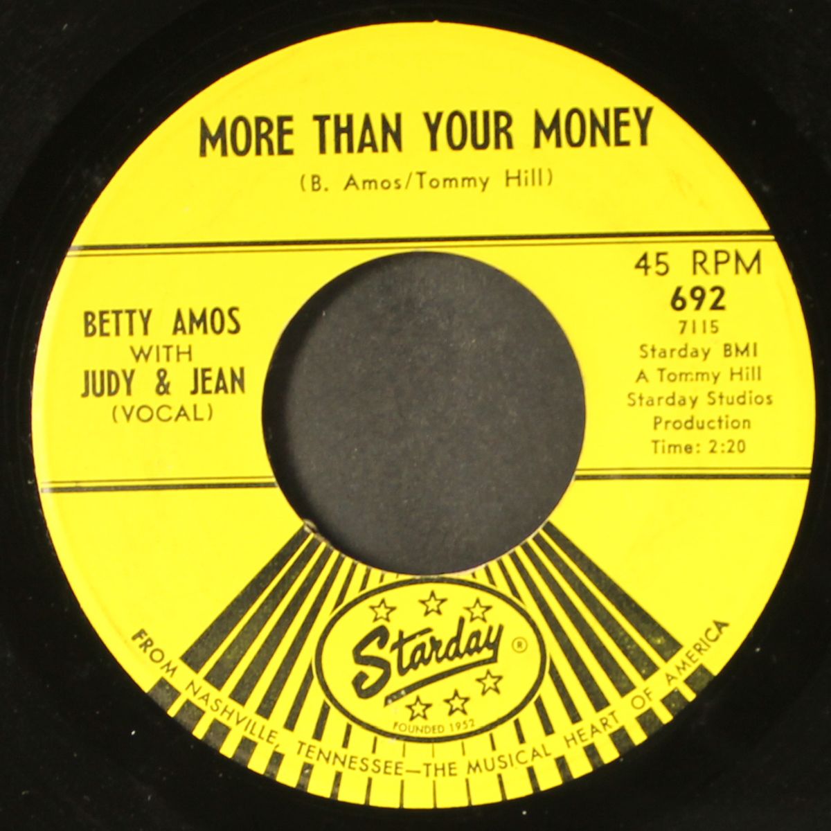 more than your money / eighteen wheels a rolling by BETTY AMOS & JUDY & JEAN