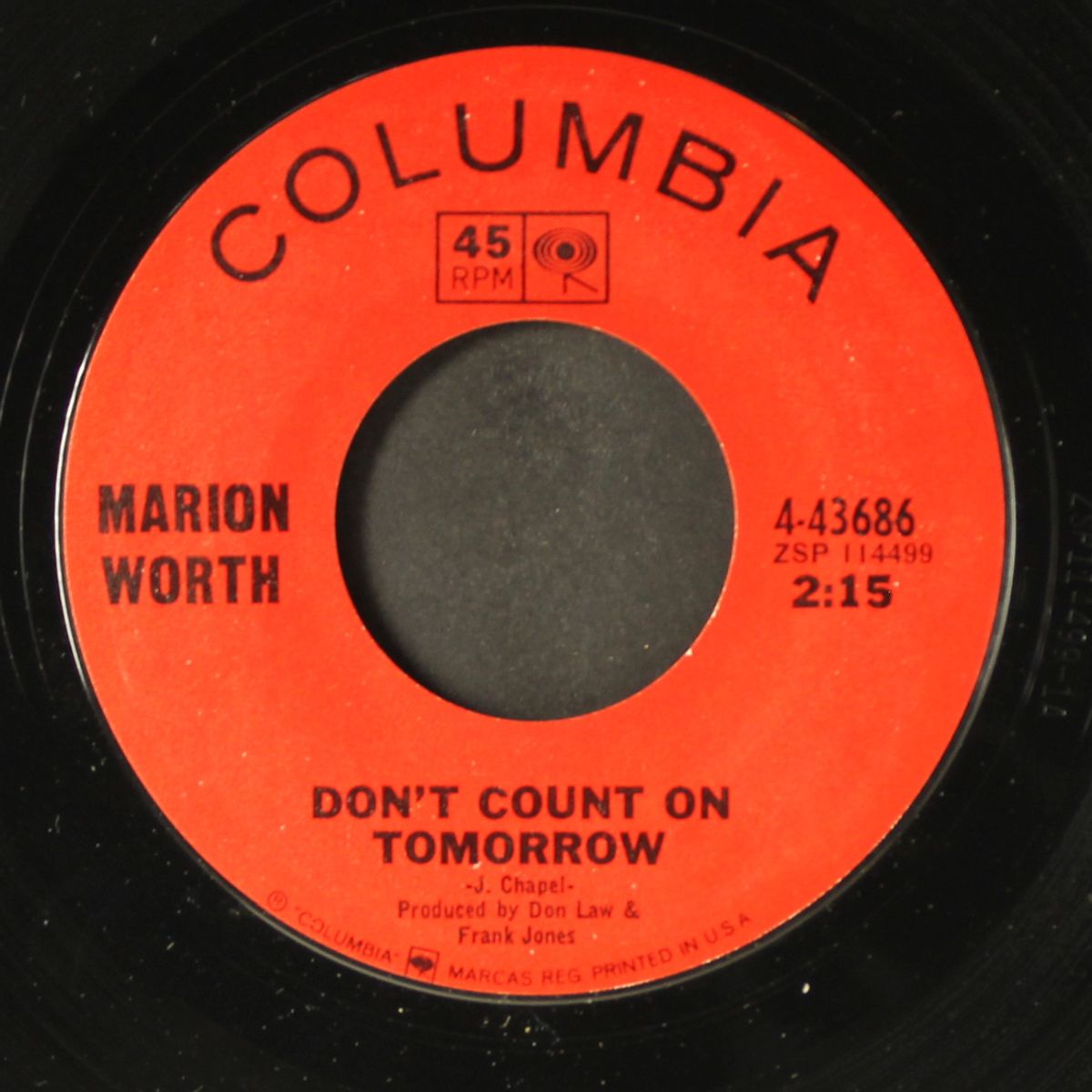 don't count on tomorrow / overtime by MARION WORTH