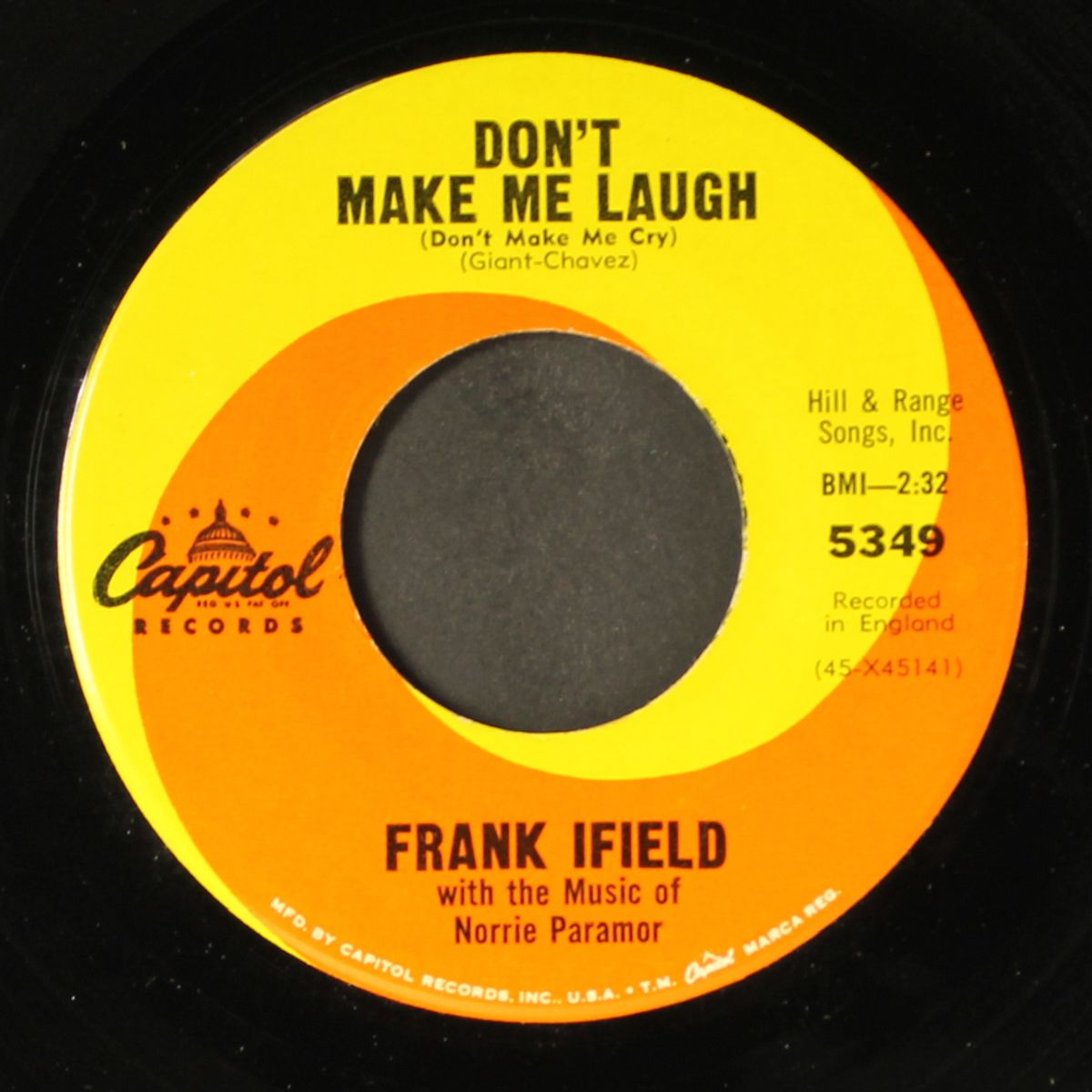 don't make me laugh / without you by FRANK IFIELD