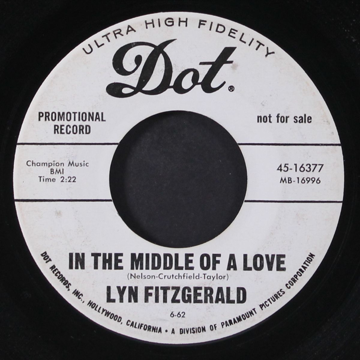 in the middle of a love / little did i know by LYN FITZGERALD