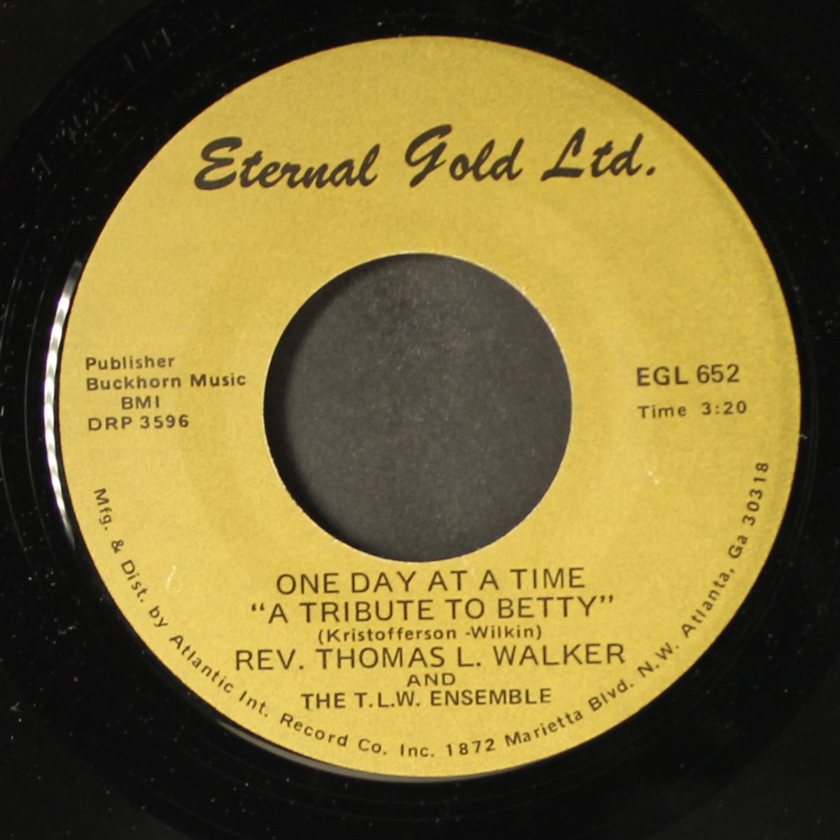 one day at a time / "a tribute to betty" by REV. THOMAS L. WALKER & THE T.L.W. ENSEMBLE