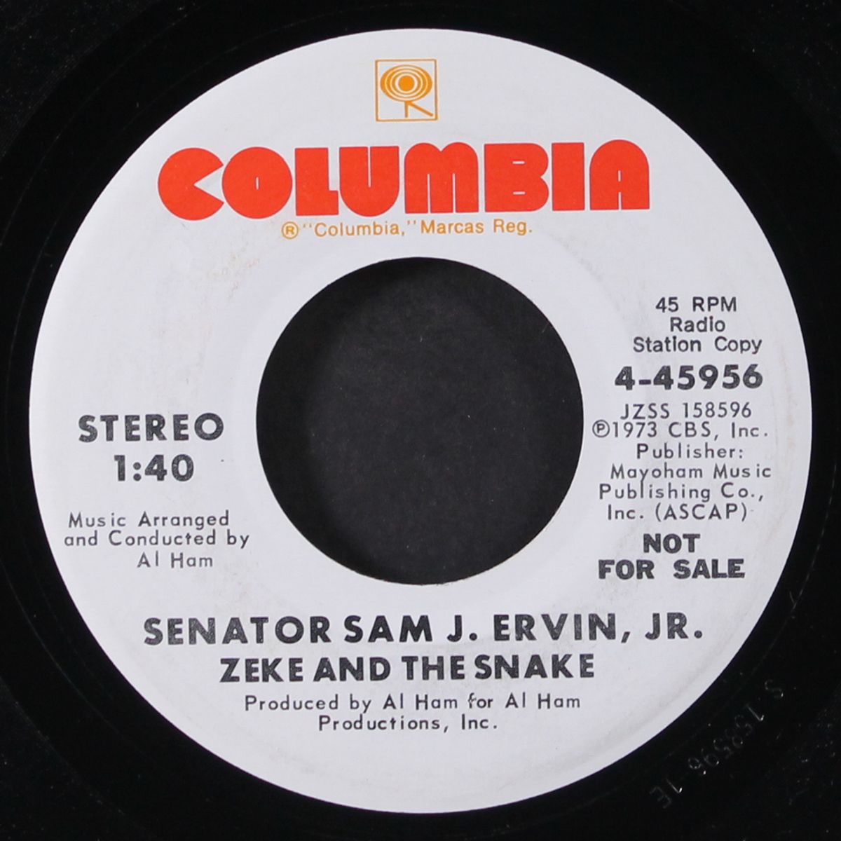 bridge over troubled water / zeke and the snake by SENATOR SAM J. ERVIN, JR.