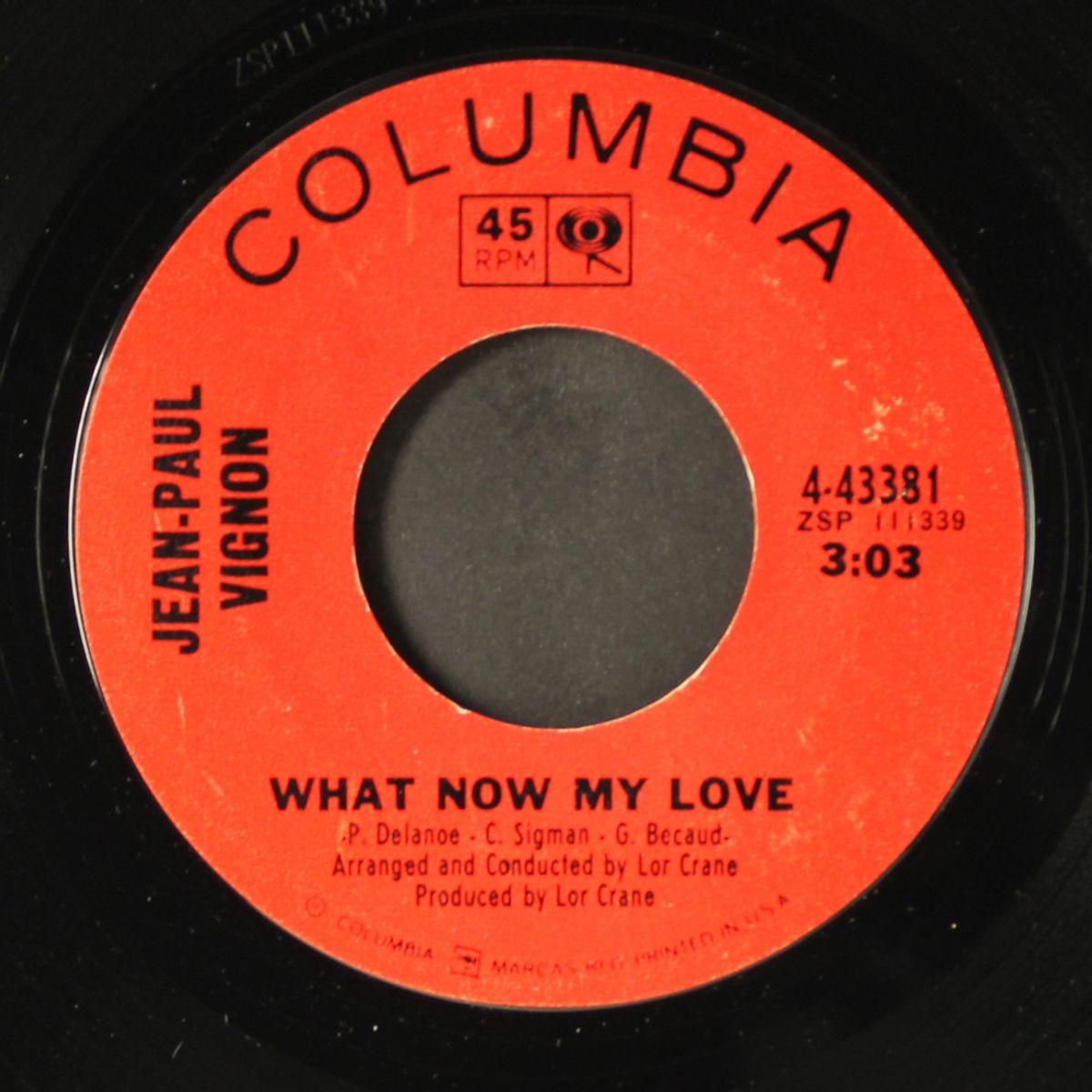 what now my love / that's her little way by JEAN-PAUL VIGNON