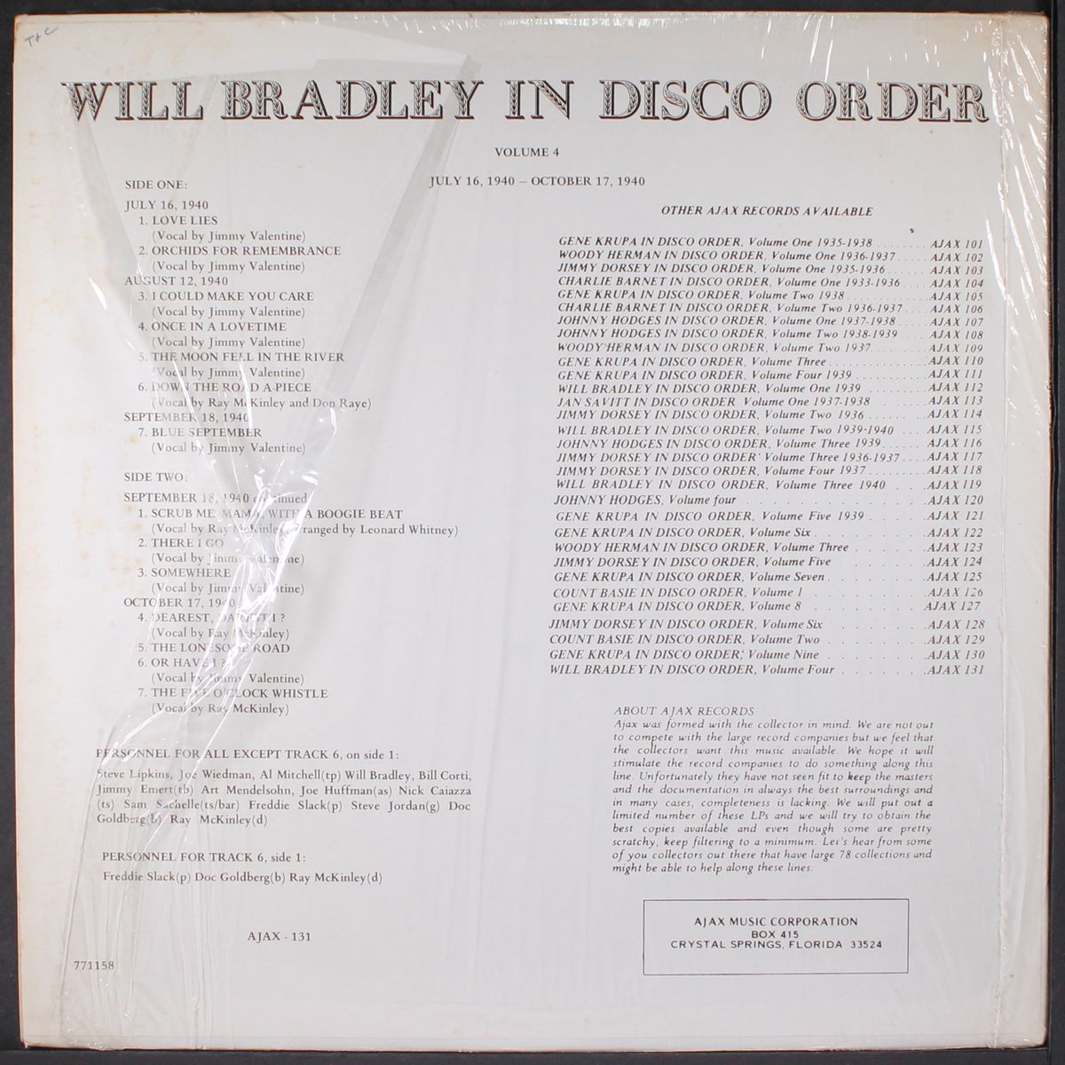 in disco order, vol. 4 by WILL BRADLEY