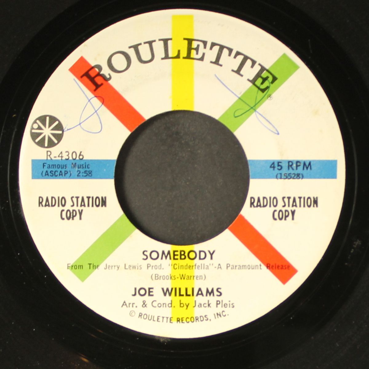 somebody / one is a lonesome number by JOE WILLIAMS