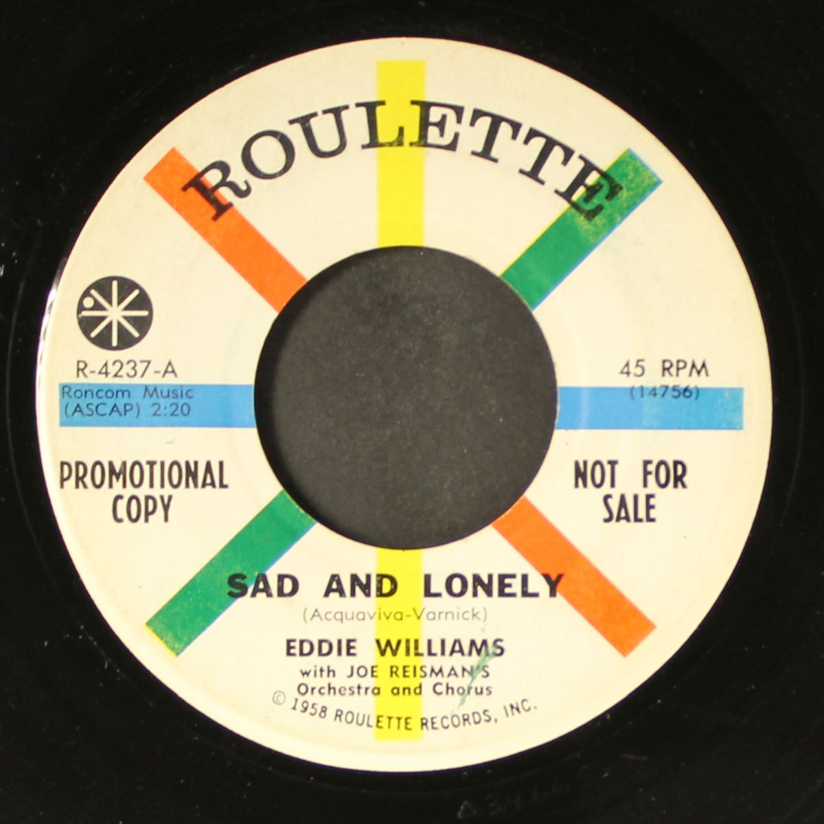 the nicest thing / sad and lonely by EDDIE WILLIAMS
