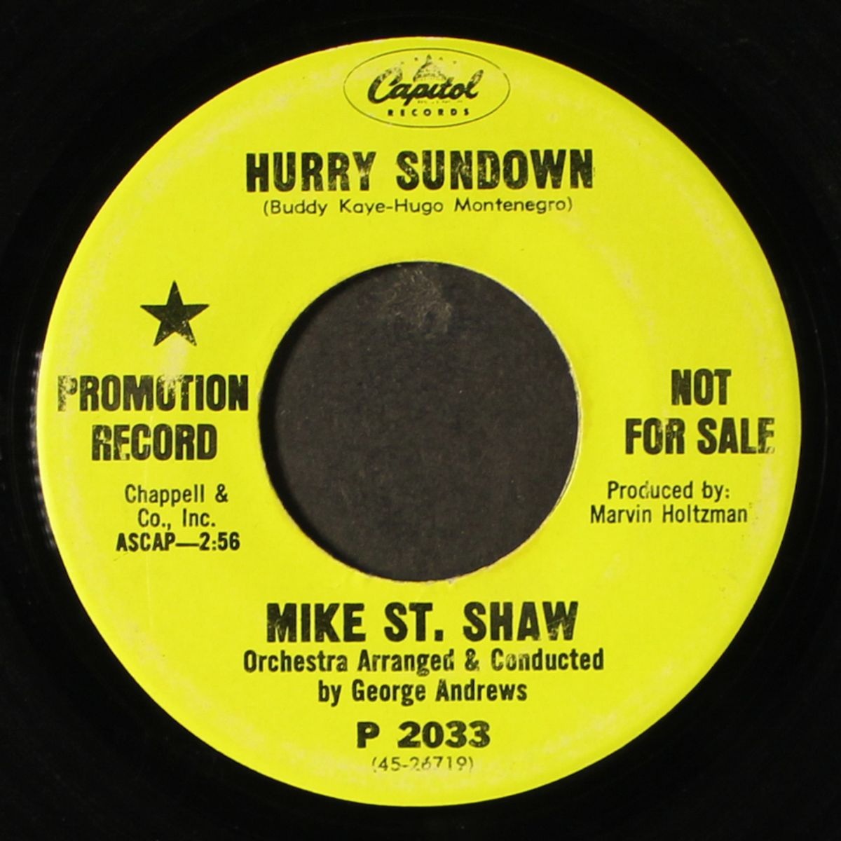 hurry sundown / feel it by MIKE ST. SHAW