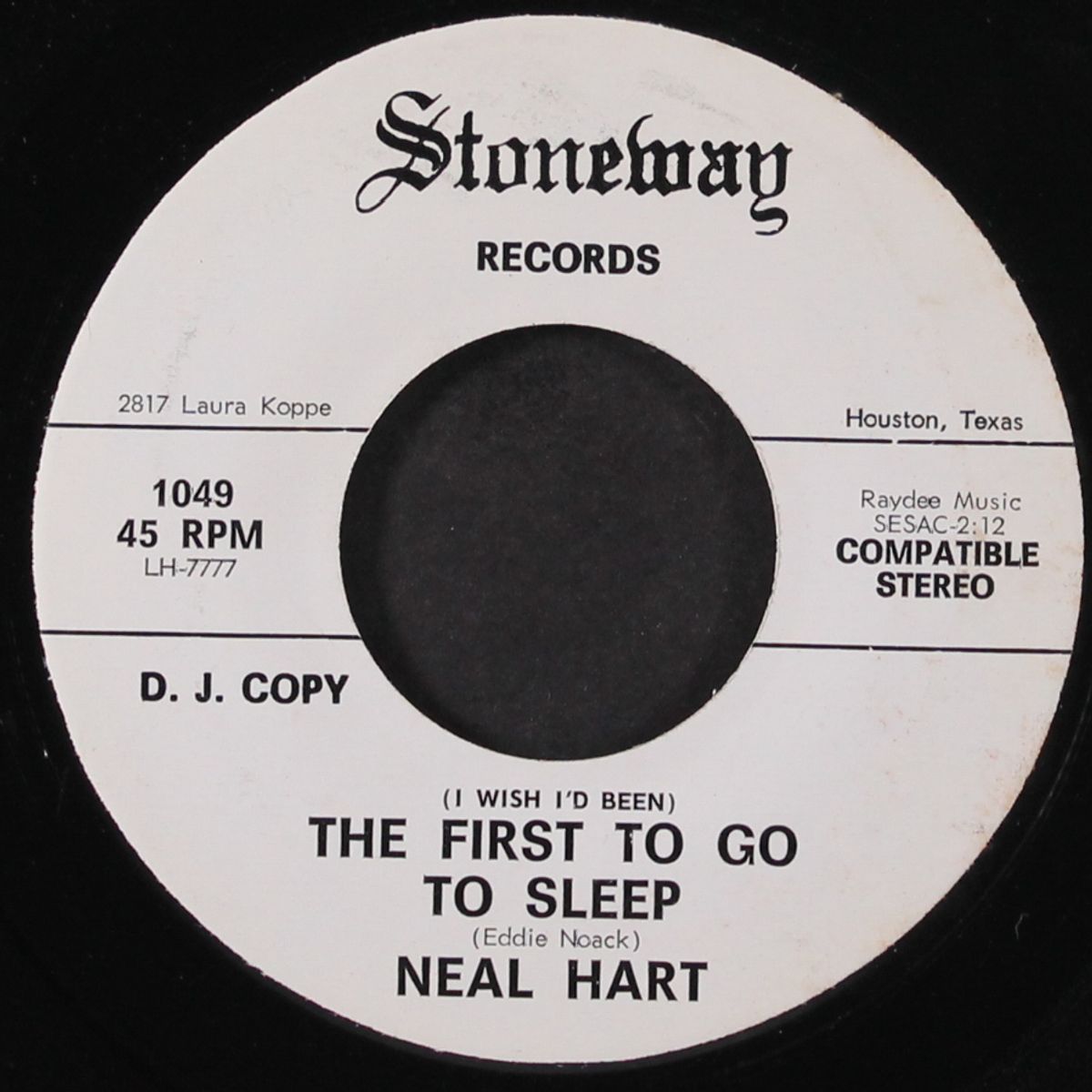 the first to go to sleep / i'm as hard as a rock by NEAL HART