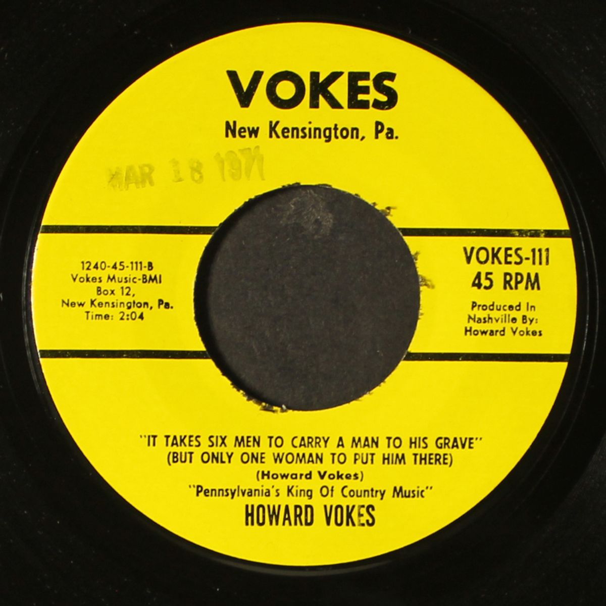 born without a name / it takes six men by HOWARD VOKES