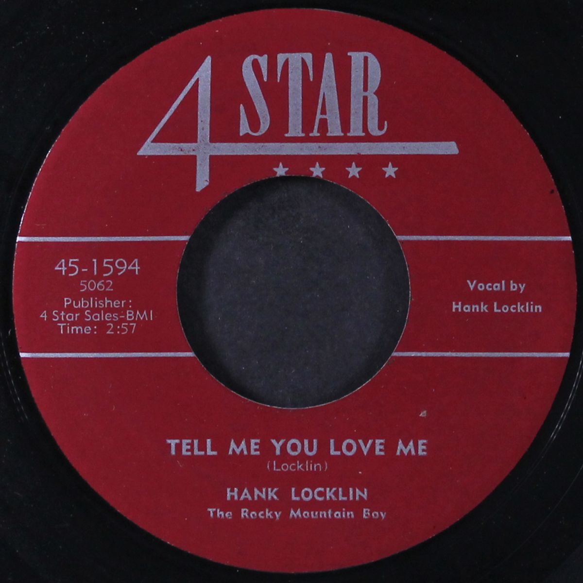 tomorrow's just another day to cry / tell me you love me by HANK LOCKLIN