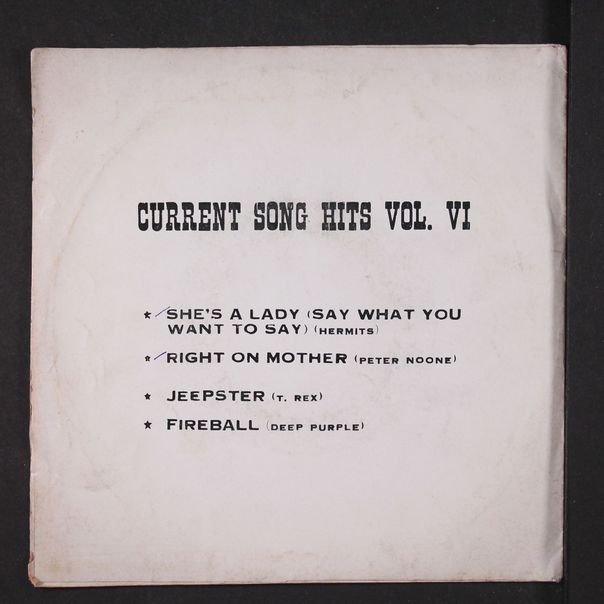 current song hits vol. vi by T. REX & OTHERS