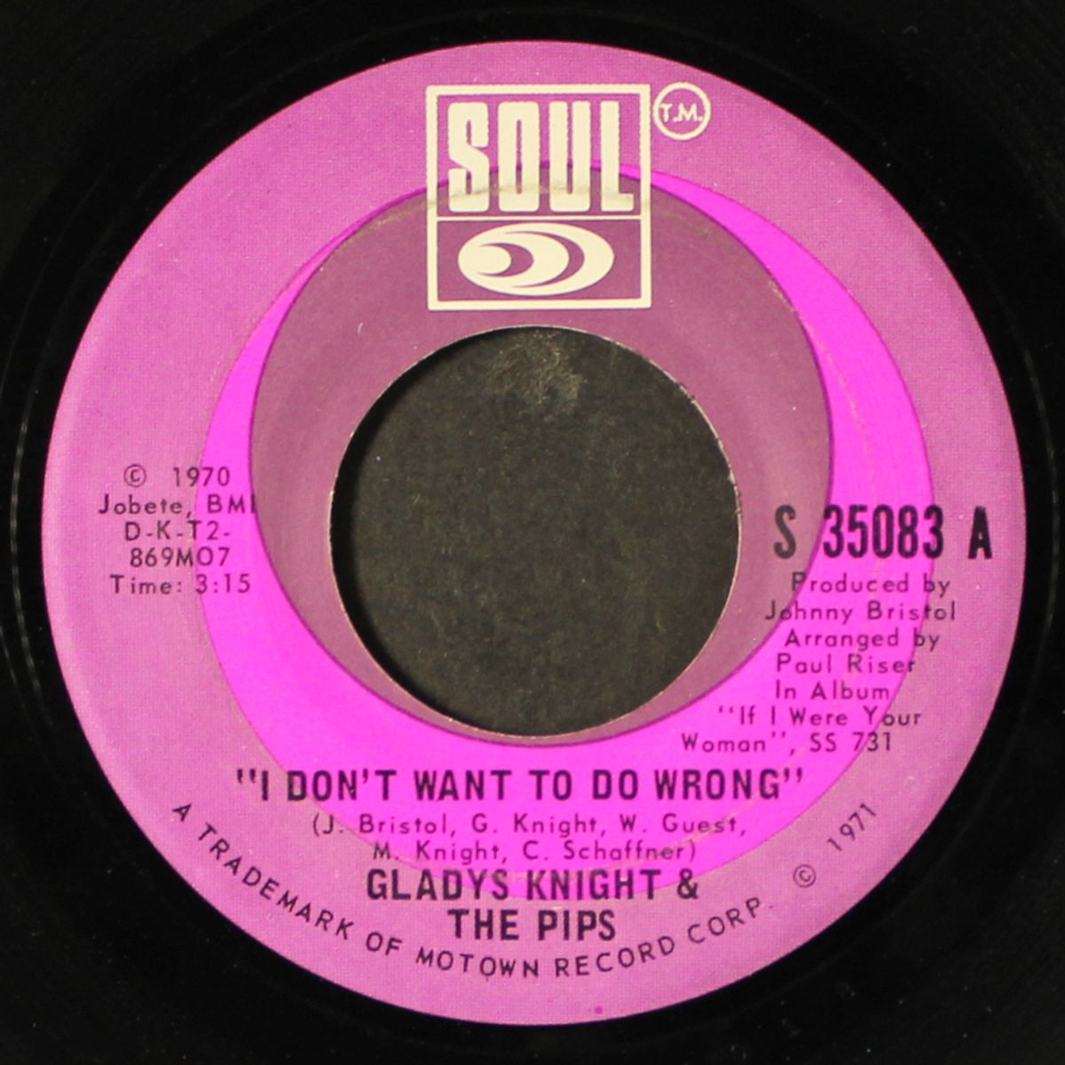 i don't want to do wrong / is there a place (in his heart for me) by GLADYS KNIGHT & PIPS