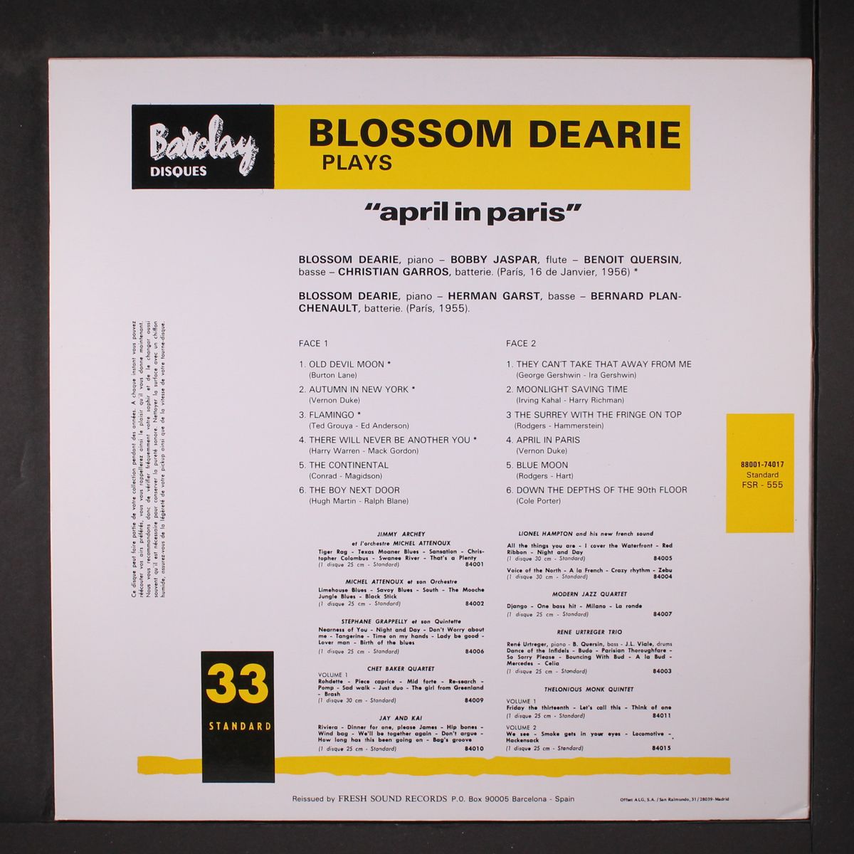 blossom dearie plays "april in paris" by BLOSSOM DEARIE