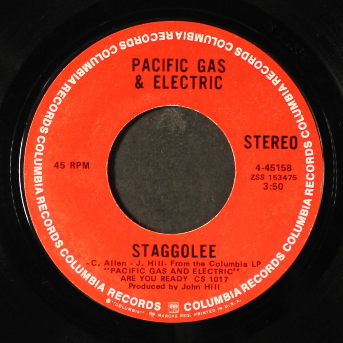 are you ready / staggolee by PACIFIC GAS & ELECTRIC