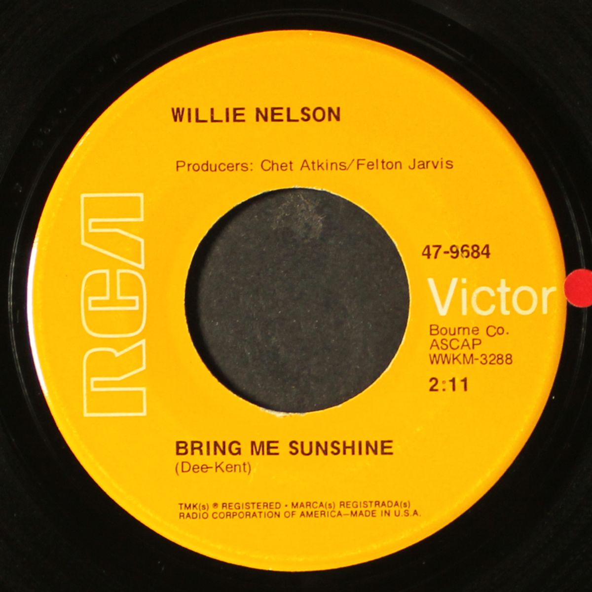 bring me sunshine / don't say love or nothing by WILLIE NELSON