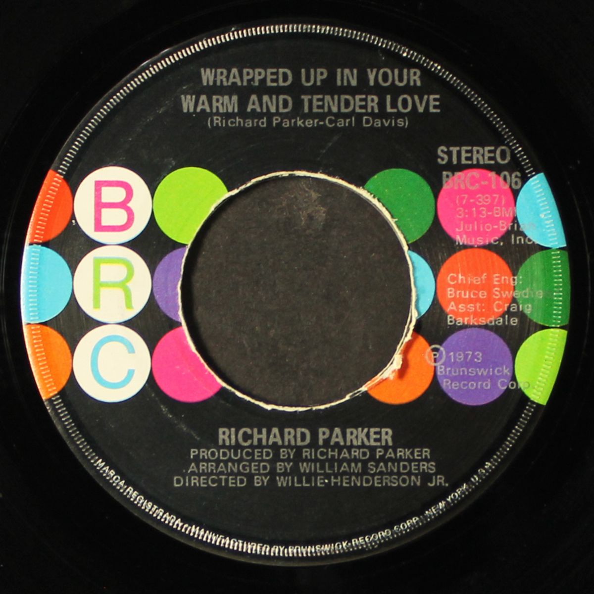 wrapped up in your warm and tender love / let's t.c.b. by RICHARD PARKER