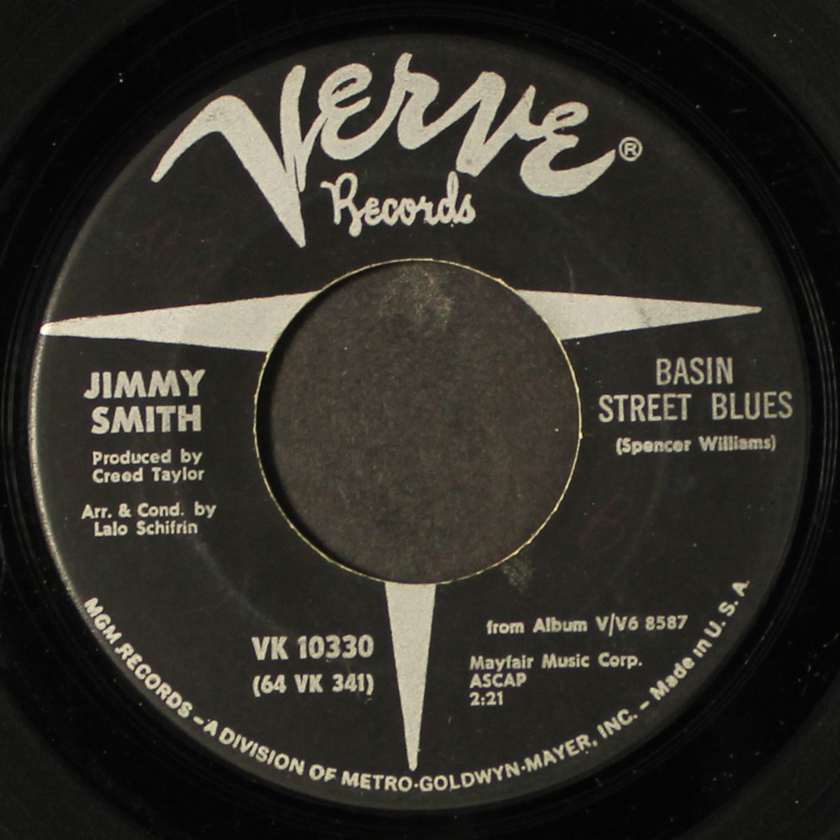 the cat / basin street blues by JIMMY SMITH