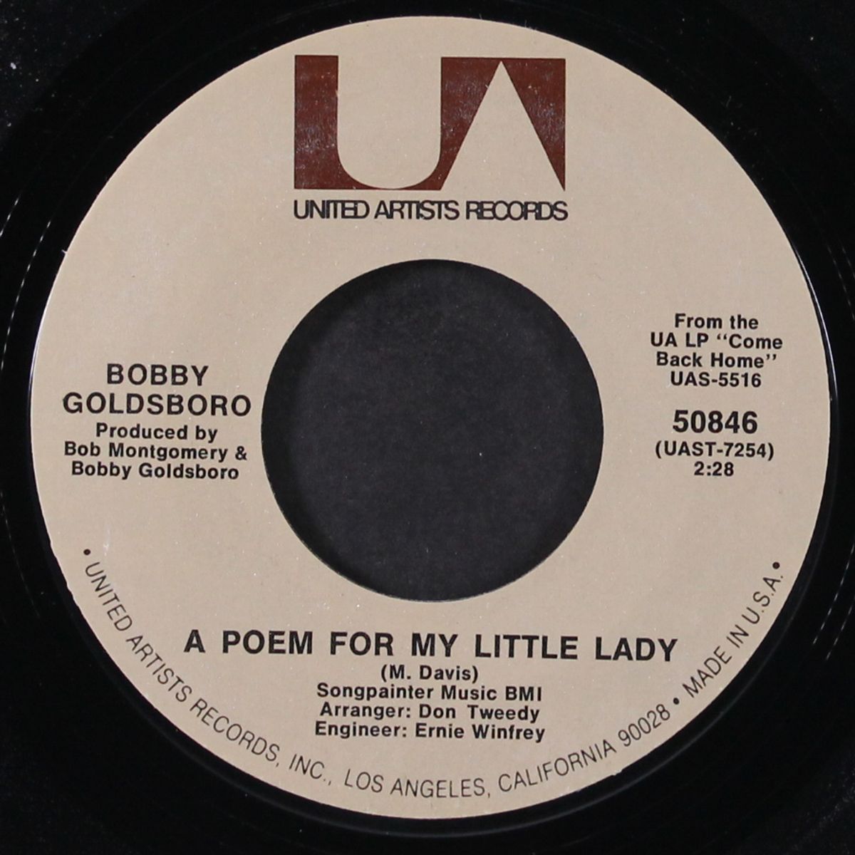 a poem for my little lady / danny is a mirror to me by BOBBY GOLDSBORO